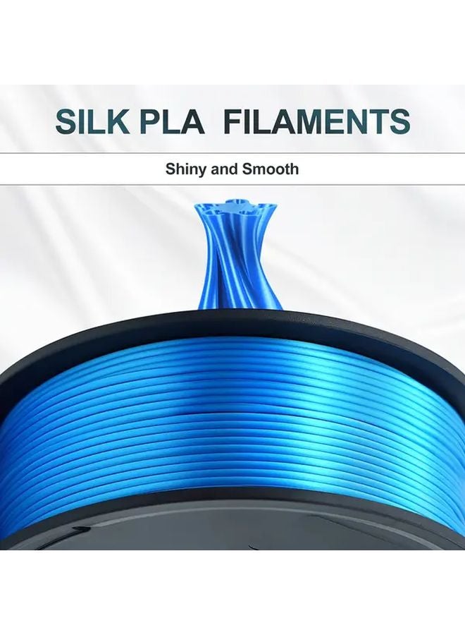Silk Black Gray Blue PLA Filament 1.75mm 3 Rolls 250G Smooth 3D Printer Bundle - Image 3